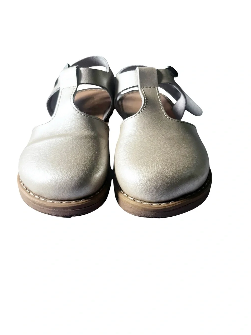 Freshly Picked Platinum Newport Leather Clog Shoes Size 9
